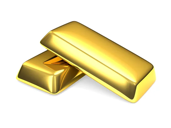 Dwie sztabki złota — Zdjęcie stockowe
