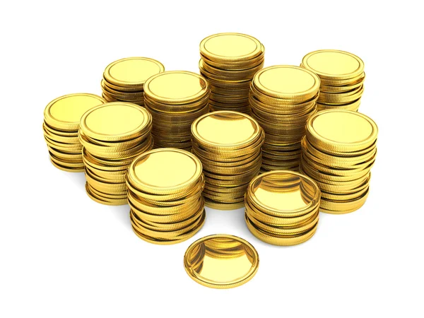 Pilhas de moedas de ouro Imagens De Bancos De Imagens