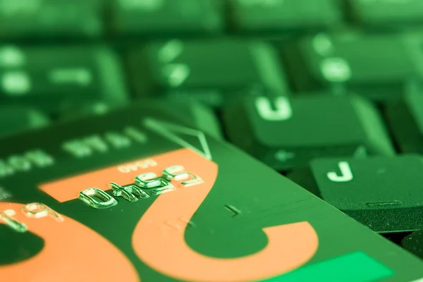 Geschäft Online-Shopping-Kreditkarte auf — Stockfoto