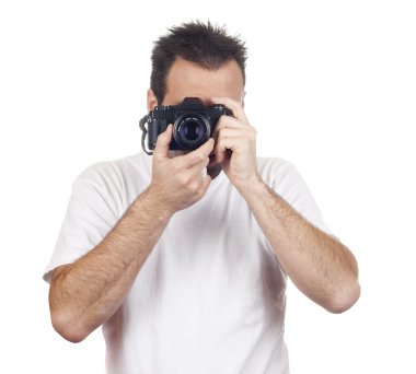 Isolated photography man clipart