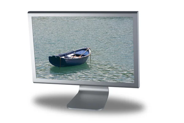 Lcd monitor flat screen — Stock Photo, Image