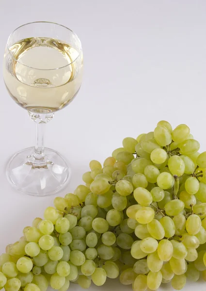 Uva e vino bianco — Foto Stock