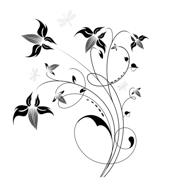 Fleurs décoratives . — Image vectorielle