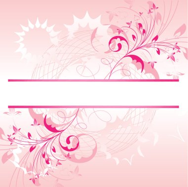 Banner floral background. clipart