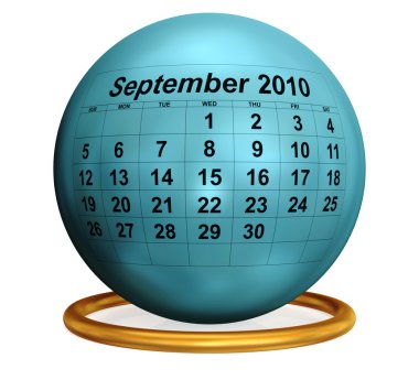 September 2010 Desktop Calendar. clipart