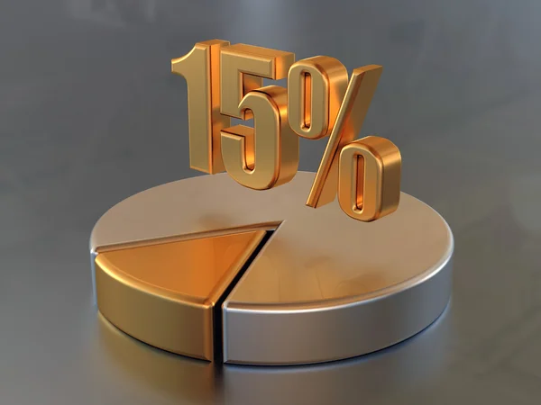 Symbol "15 %" — Stockfoto