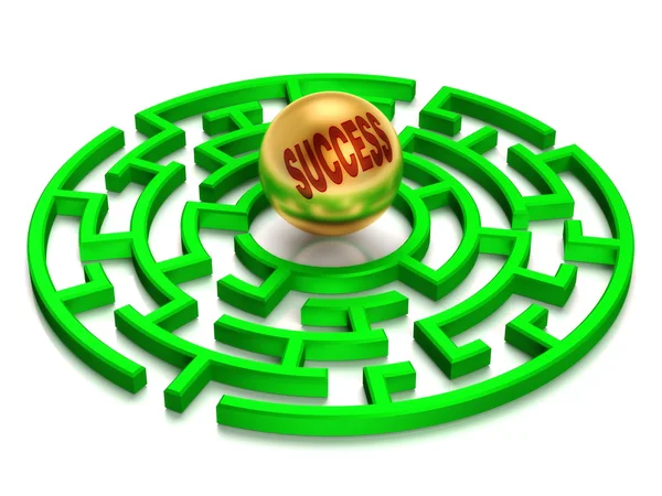 3D. framgång labyrint. — Stockfoto