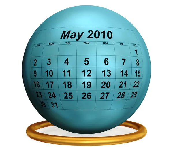 Май 2010 Календарь рабочего стола . — стоковое фото