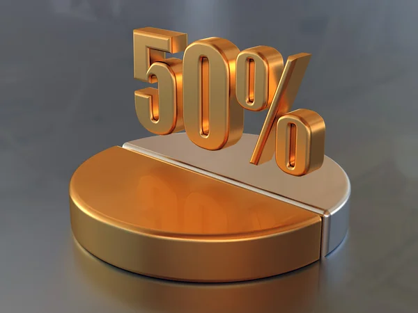 Symbol "50 %" — 图库照片