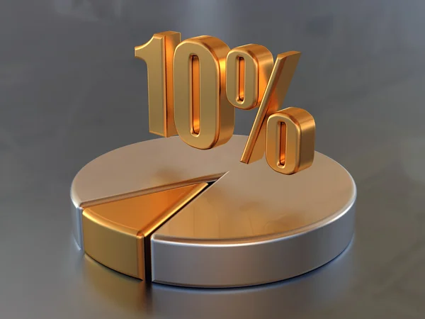 Symbol "10 %" — 图库照片
