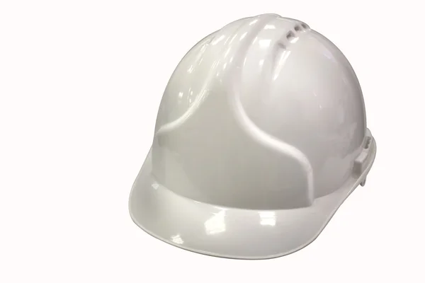 Белый защитный шлем — стоковое фото