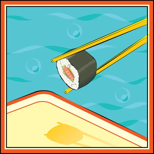 Suhi-roll — Stockvector