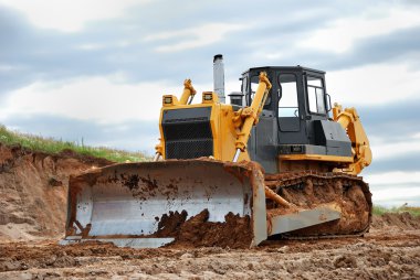 Heavy bulldozer clipart