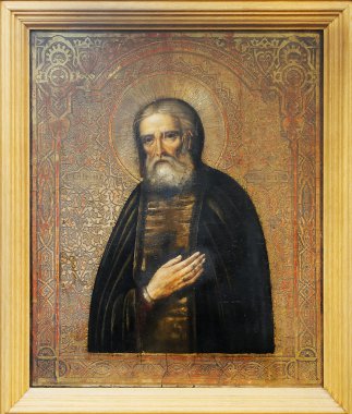 Russian Icon of Seraphim of Sarov clipart