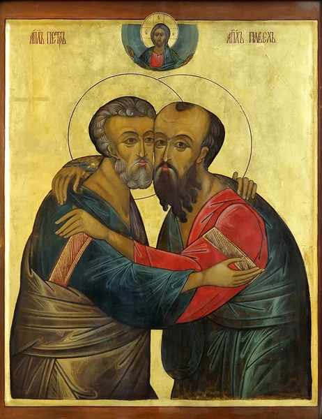 Ikonen av apostlarna Petrus och Paulus — Stockfoto