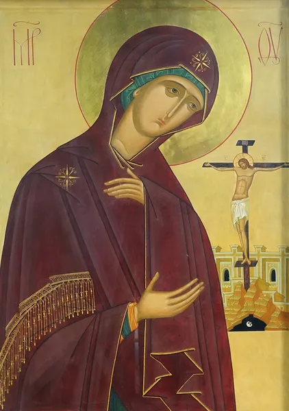 Simge Tanrı'nın annesi Meryem ve İsa chr — Stok fotoğraf