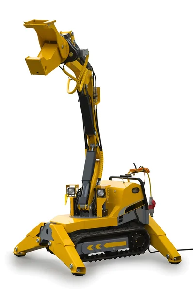 Yellow mechanical robotized mechanism — Stock Photo, Image