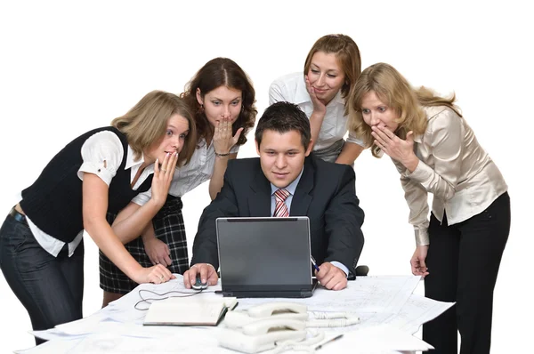 Business team shudder with horror — Stock Photo, Image