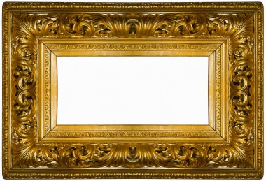 Golden thick frame clipart