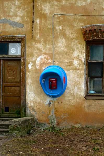 Telefonen på väggen — Stockfoto