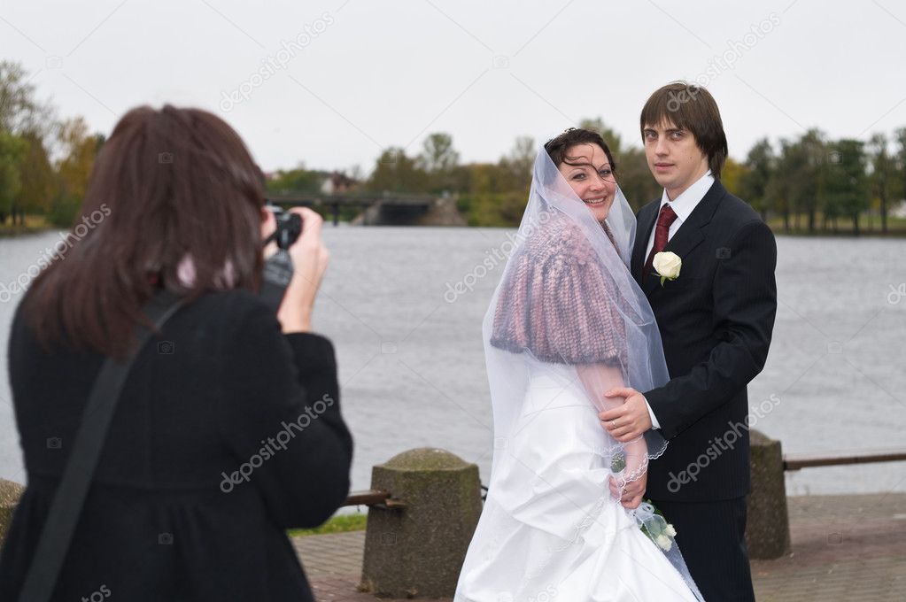 Couple are photographed on embankment