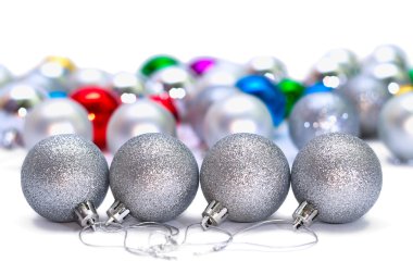 Four Christmas balls clipart