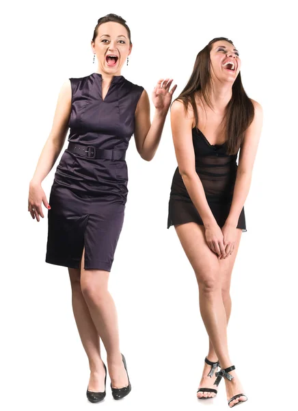 Två vackra skrattande kvinnor — Stockfoto