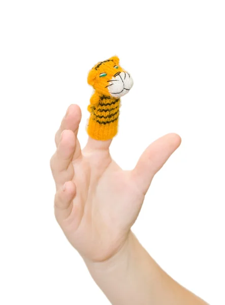 stock image Finger-type theatre with tiger