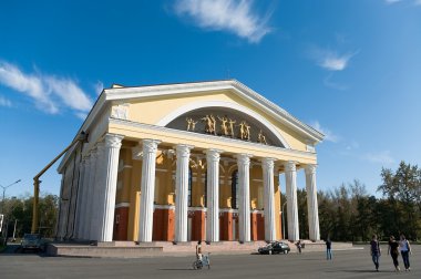 Big drama theatre in Petrozavodsk city clipart