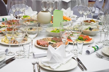 Wedding white reception place clipart