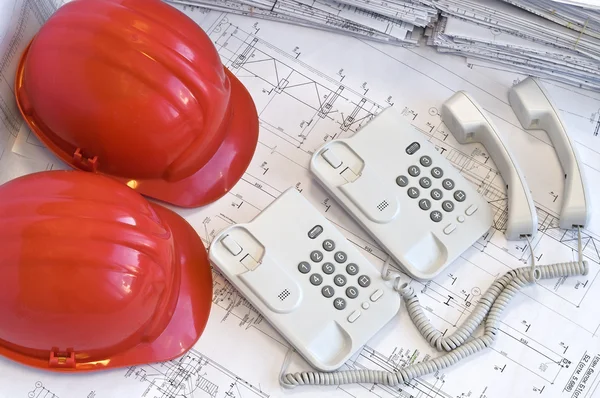 Construction and office objects — Stock Photo, Image