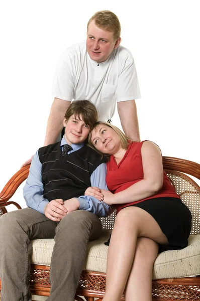 Portret van gelukkige familie personen — Stockfoto