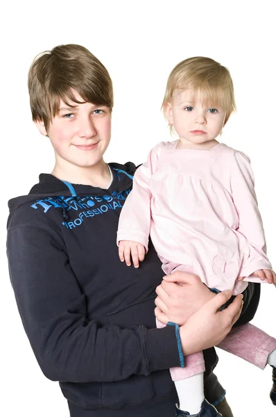 Two children: brother and sister — Stock Photo, Image