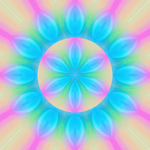 Mandala de flor de turquesa —  Fotos de Stock