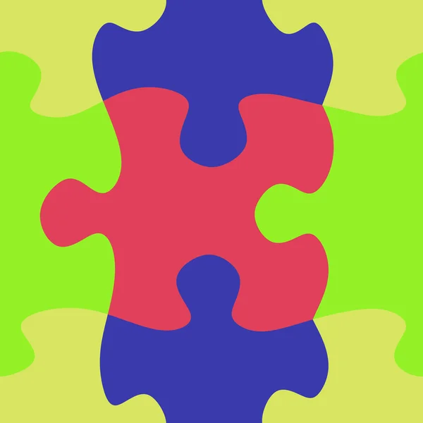 Square jigsaw pattern — Stock Photo, Image