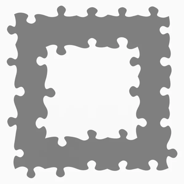 Grey jigsaw frame — Stock Photo, Image