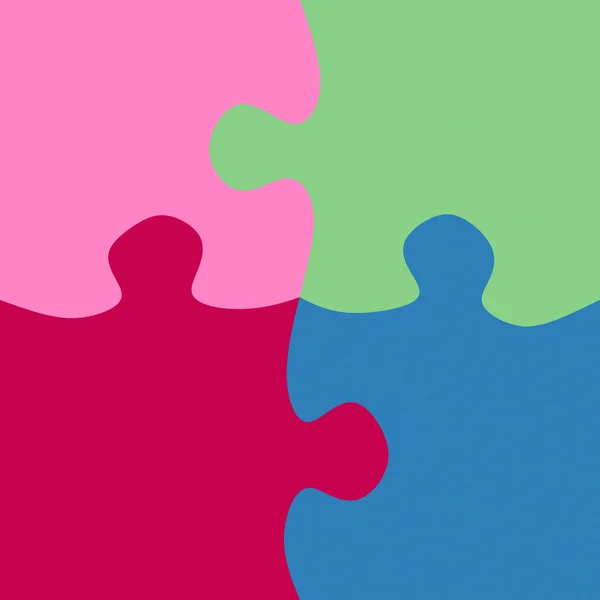 Square jigsaw pieces — Stock Photo, Image