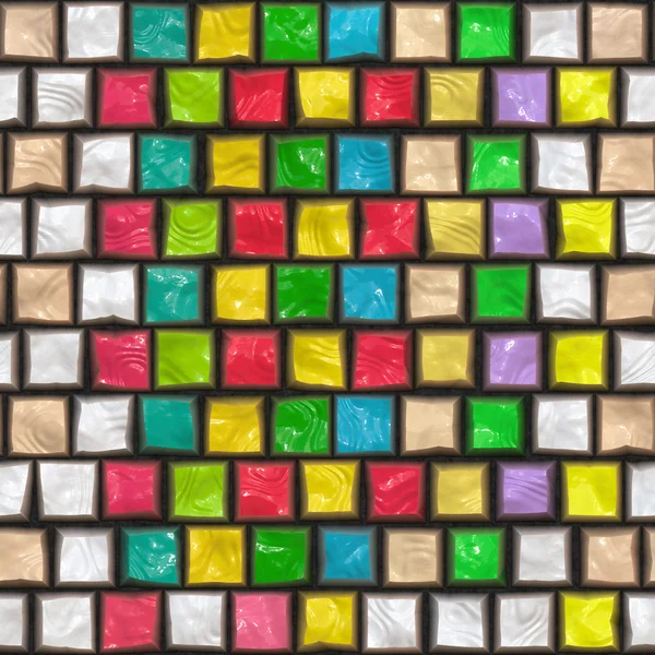 Kleurrijke kasseistrook stenen patroon Stockfoto