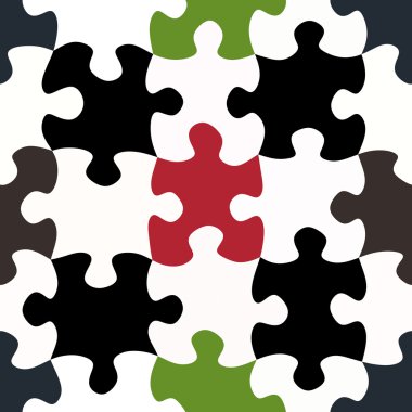 Contrasty jigsaw pieces pattern clipart