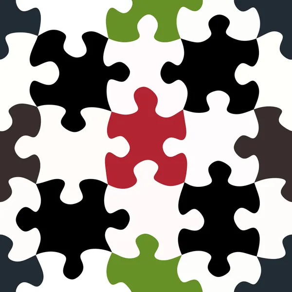 Jigsaw contrastado peças padrão — Fotografia de Stock
