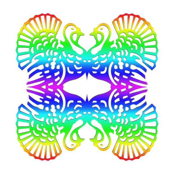 Красочный орнамент из индейки — стоковое фото
