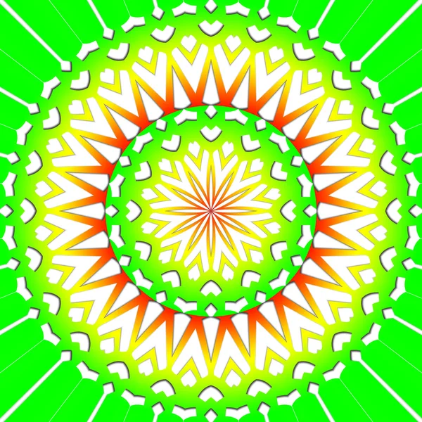 Mandala könnyű zöld virág — Stock Fotó