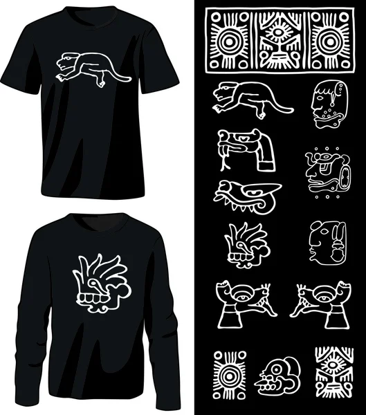 Chemises avec imprimés natifs — Image vectorielle