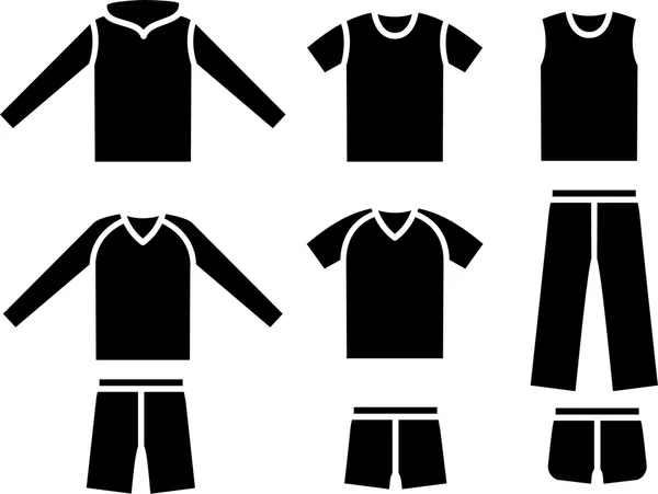 Uppsättning av sportkläder — Stock vektor
