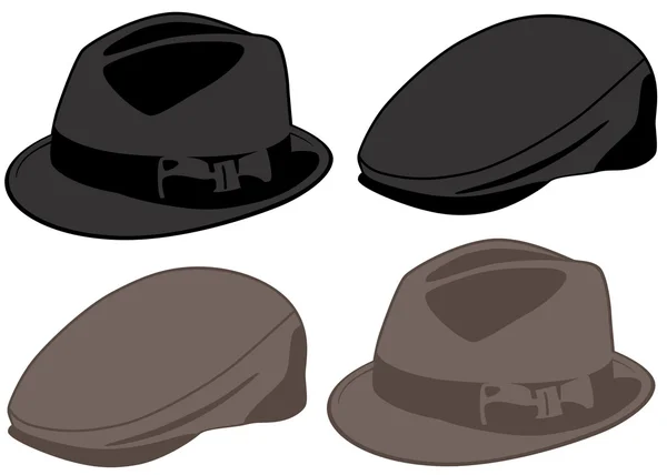 Set of hats vector illustration isolated on white background Stock ...