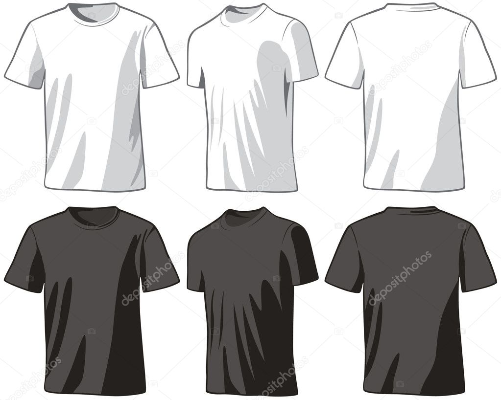 Blank t-shirt template. Front and back Stock Vector by ©nezezon 147564779