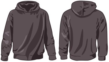 Unisex hoodie. Vector clipart