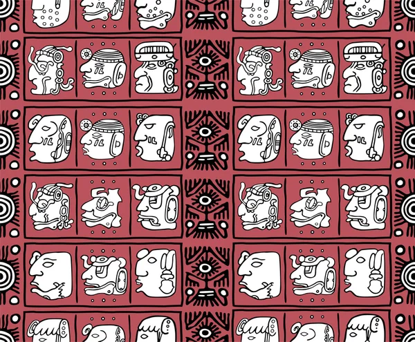 Modèle sans couture avec des symboles indiens — Image vectorielle