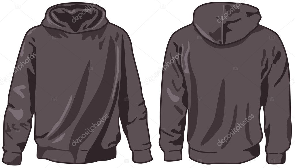 Unisex hoodie. Vector