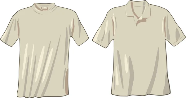 Camiseta y polo, ilustración vectorial — Vector de stock